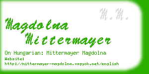 magdolna mittermayer business card